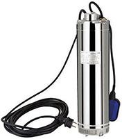 Pompe immergée installée dans une citerne enterrée pour la récupération d'eau de pluie et l'arrosage automatique du jardin