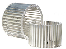 Turbine de ventilateur industriel neuve avec pales métalliques en parfait état - ATEC France