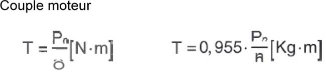 Equation couple moteur