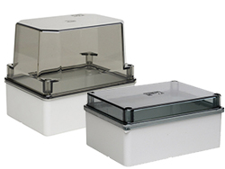 Coffret étanche IP56<br> Couvercle transparent