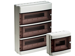 Coffret modulaire IP65<br> Porte transparente