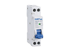 Disjoncteur courbe C - NBH8<br> 1 P + neutre - 230 V - 6 kA