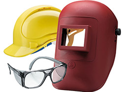 Lunettes et casque de protection