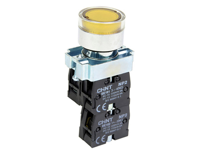 Bouton à poussoir lumineux - NP2 BW3561<br> Jaune