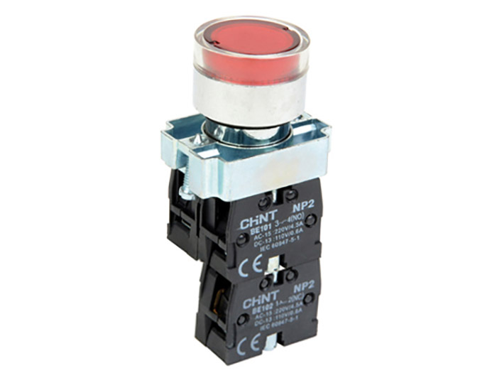 Bouton à poussoir lumineux - NP2 BW3461<br> Rouge