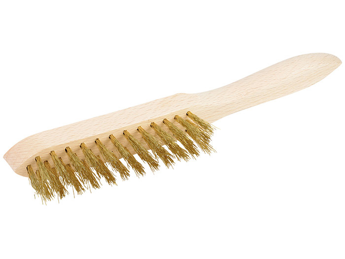 Brosse métallique à main - Manche bois<br> Épaisseur 32 mm