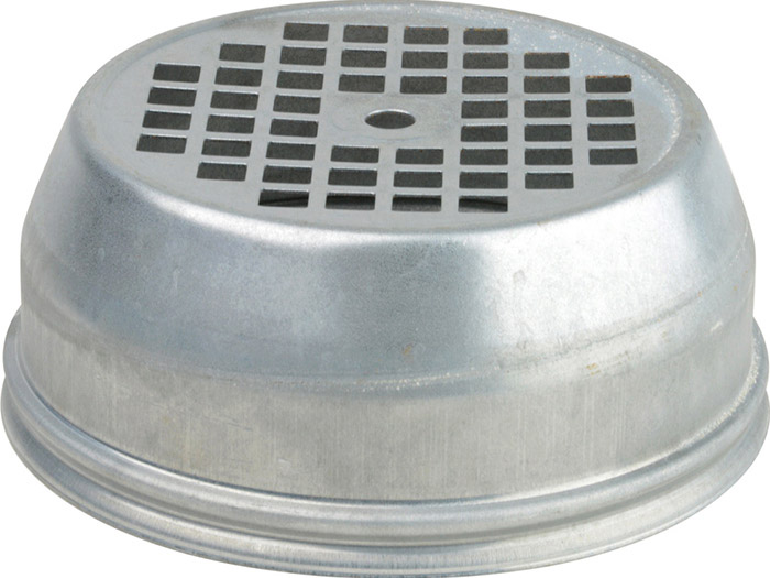 Capot ventilateur métallique Ø 257 mm<br> 4 trous de fixation - CP132