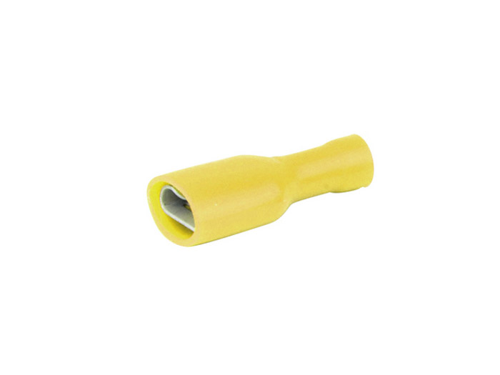 Clip femelle FASTON<br> Largeur 6,3 mm - Jaune - 4 à 6 mm²