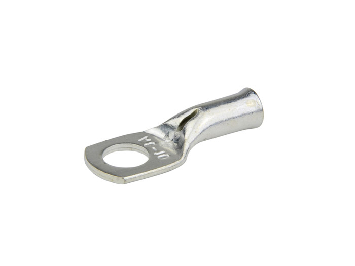 Cosse tubulaire droite - Ø trou 8<br> Section câble 10 mm²