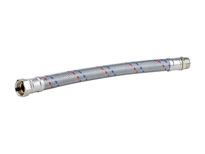 Flexible droit galvanisé - Long. 800 mm<br> Raccords MF ¾"