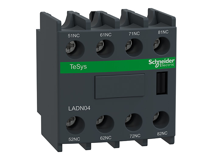 Bloc de contacts auxiliaires - 0F+4O - bornes à vis-étriers