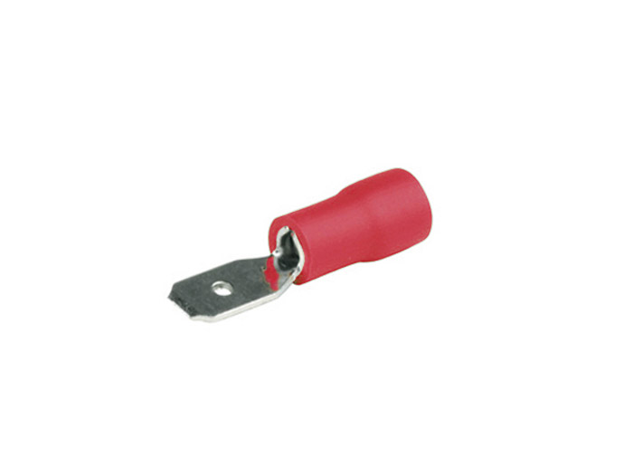 Languette mâle<br> Largeur 4,8 mm - Rouge - 0,5 à 1,5 mm²