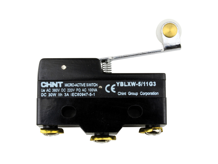 Micro switch contact à vis - LXW5 11G3<br> A levier long et roulette