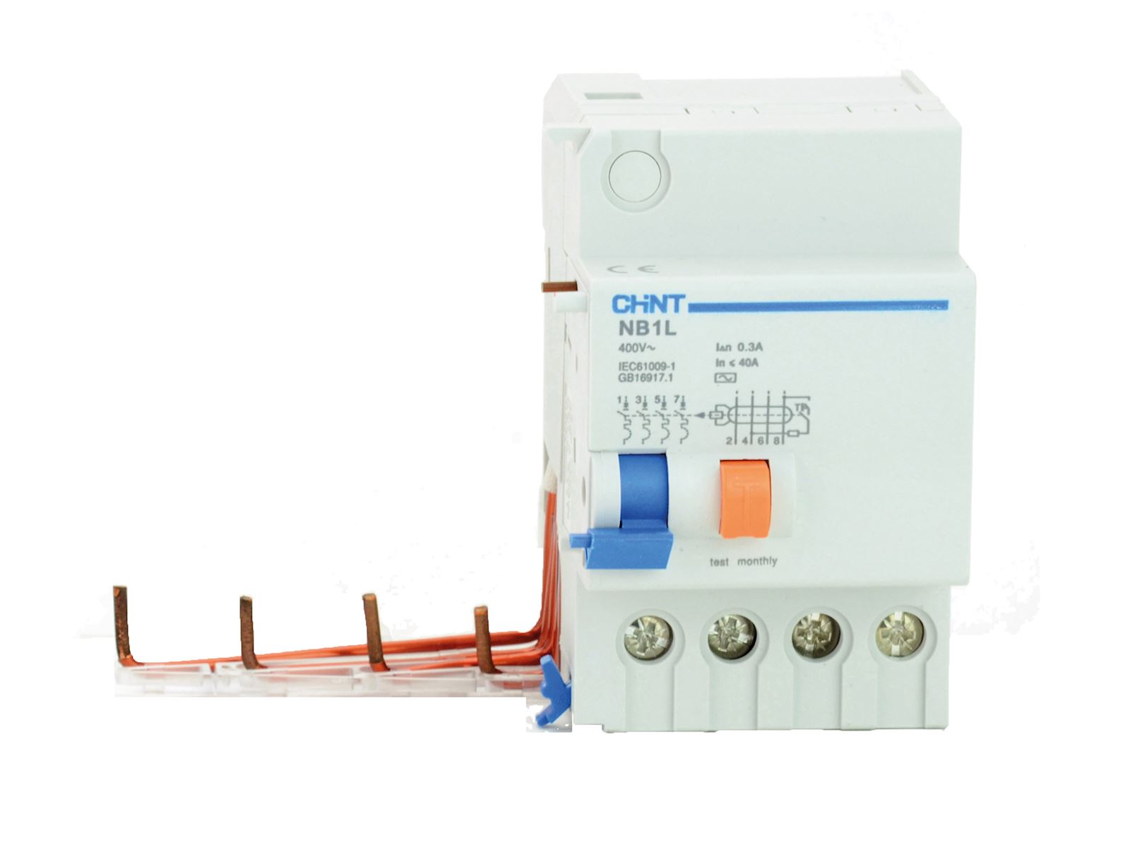 Module différentiel tétrapolaire - NB1L<br> 230/400 V - 63 A - 30 mA  - Classe A