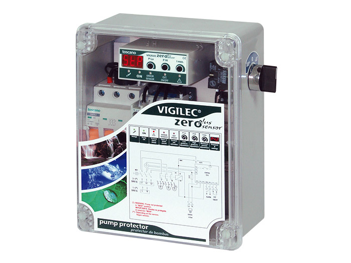 Coffret gestion pompe - VIGILEC V1ZS-400<br> Triphasé 400 V - Capteur de pression