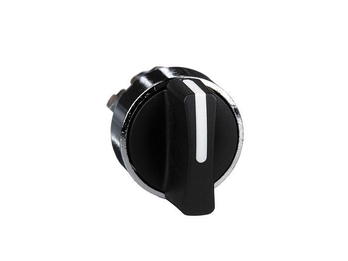 Tête de bouton tournant - 2 positions - Ø22 - noir