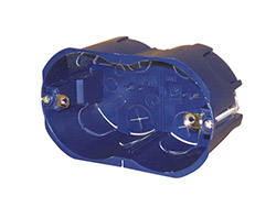 Boîte d'encastrement pour cloison creuse<br> 2 postes - 4/5 modules