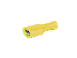 Clip femelle FASTON<br> Largeur 6,3 mm - Jaune - 4 à 6 mm²