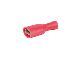 Clip femelle FASTON<br> Largeur 6,3 mm Rouge - 0,5 à 1,5 mm²