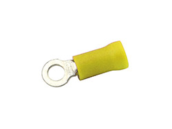 Cosse ronde percée 5 mm<br> Jaune - 4 à 6 mm²