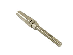 Embout inox à sertissage manuel rapide <br> Câble Ø 4 mm - Filetage M8