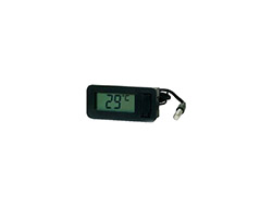 Indicateur numérique de température noir à batterie en façade -50°C à 70°C
