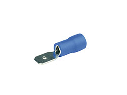 Languette mâle<br> Largeur 6,3 mm - Bleu - 1,5 à 2,5 mm²