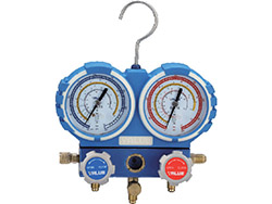 Manomètre 2 voies sous blister (R22, R134a, R407C & R410A) sans flexible