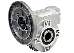 Réducteur roue et vis - Ø 28 / Ø 35 - R 7<br> B5 - Taille 80/90 - Couple sortie 168 Nm