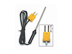 Sonde thermocouple type K à piquer 77 mm, connecteur 12 mm, -50°C à 250 °C, lg 0,7 m