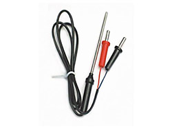 Sonde thermocouple type K à piquer 77 mm, fiche rouge/noir, -50°C à 250 °C, lg 0,7 m