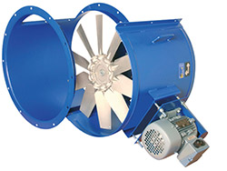 Ventilateur axial tubulaire - HHP 63<br> Triphasé 400 V - 1500 tr/min - 1,1 kW