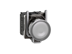 Poussoir lumineux LED - 1F+1O - blanc - Ø22 - 230VAC
