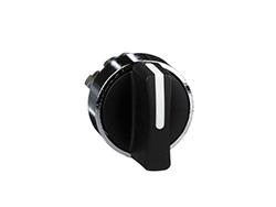 Tête de bouton tournant - 2 positions - Ø22 - noir