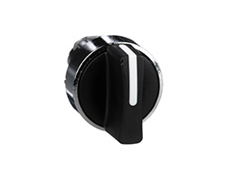 Tête bouton tournant - 3 pos fixes - noir - Ø22