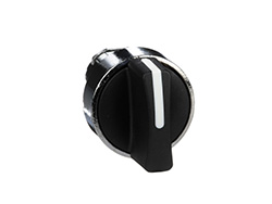 Tête bouton tournant à manette - Ø22 - 3 pos rap au C - noir