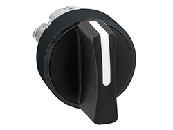 Tête bouton tournant à manette - Ø22 - 3 pos rap au C - noir