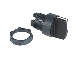 Tête bouton tournant - 2 positions fixes - noir - D:22