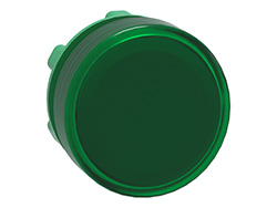 Tête voyant lumineux DEL - Ø22 - lisse - vert