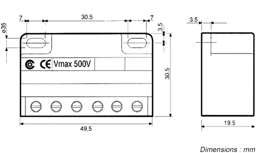 Pont redresseur 6 bornes 230 V/400 V - MF6-F